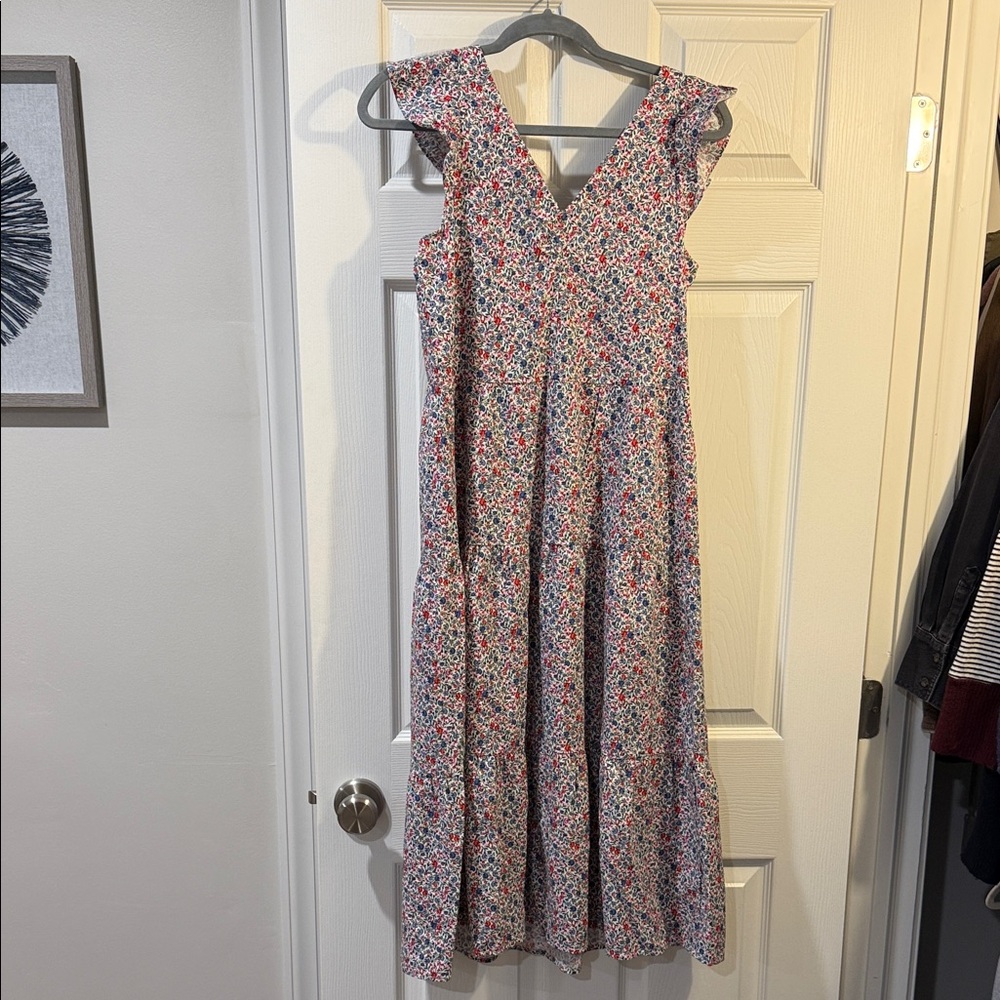 LOFT Multicolor Floral Ruffle Dress - Picture 4 of 5